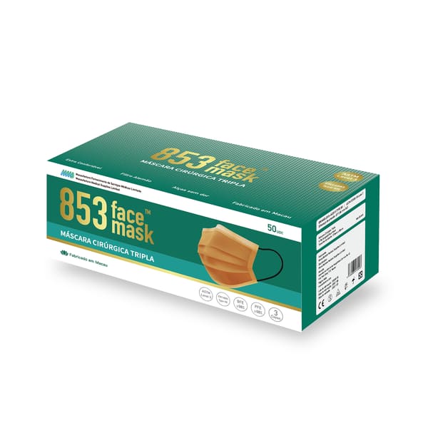 853 Face Mask™ ASTM Level 3 口罩非獨立包裝（沙海色）盒裝50片